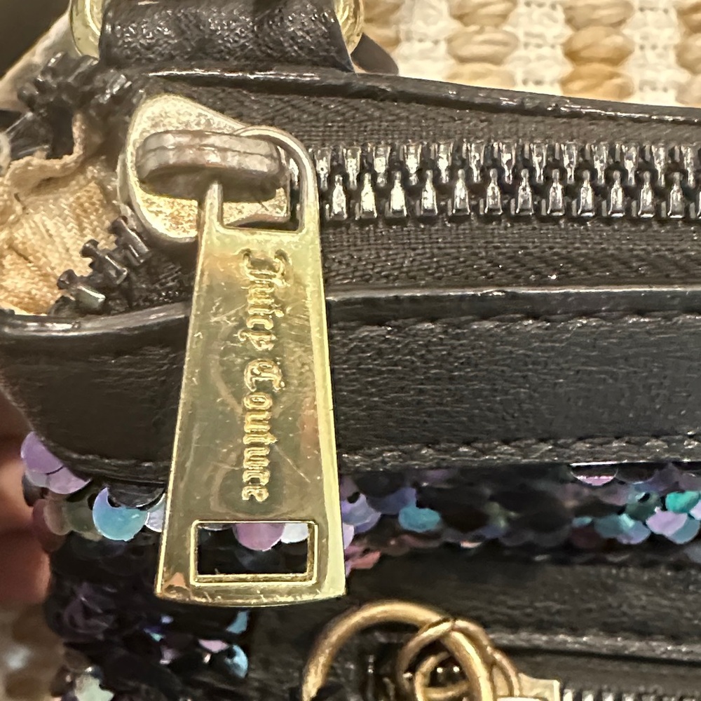 Juicy Couture Black and Blue Sequin Crossbody Bag - Picture 5 of 11